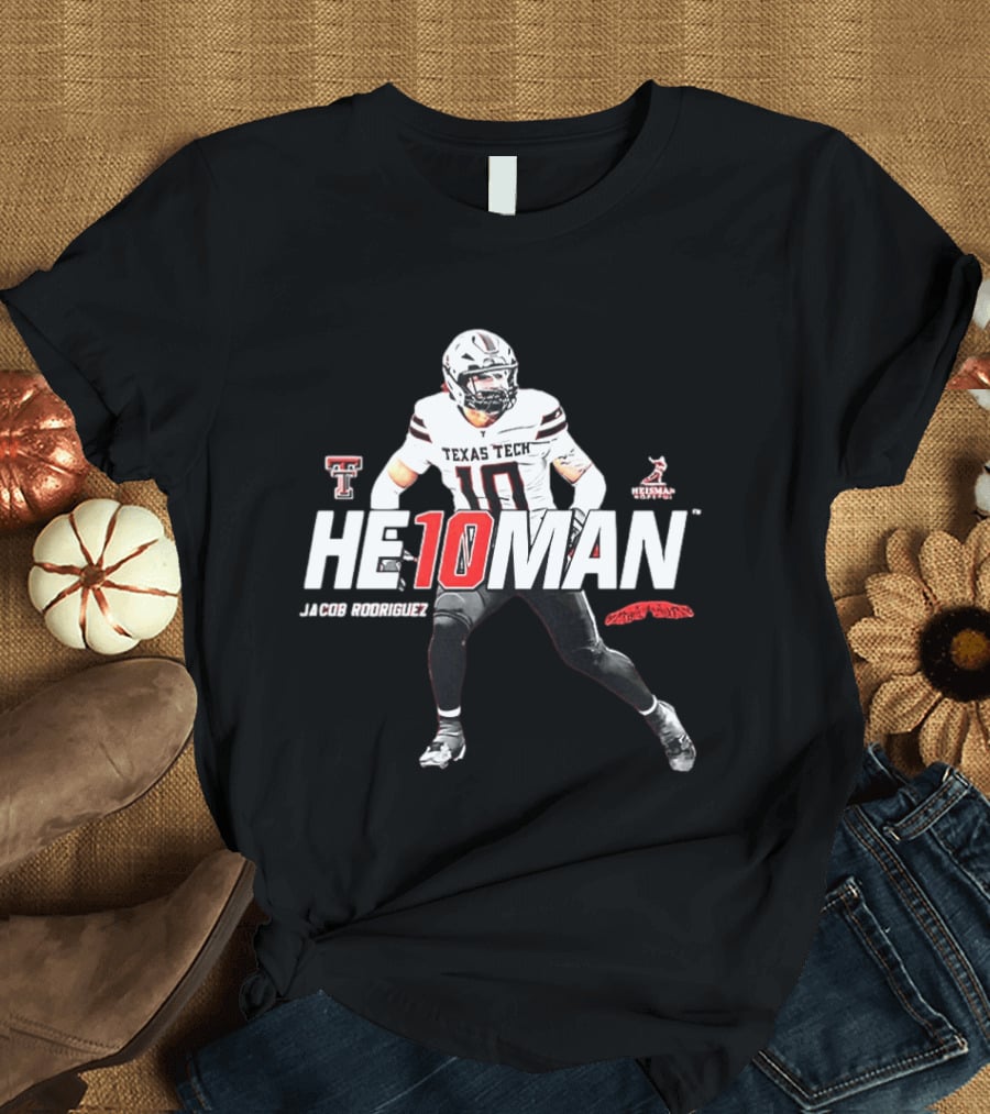 Texas Tech Red Raiders He10MAN Jacob Rodriguez Football 2025 T-Shirt