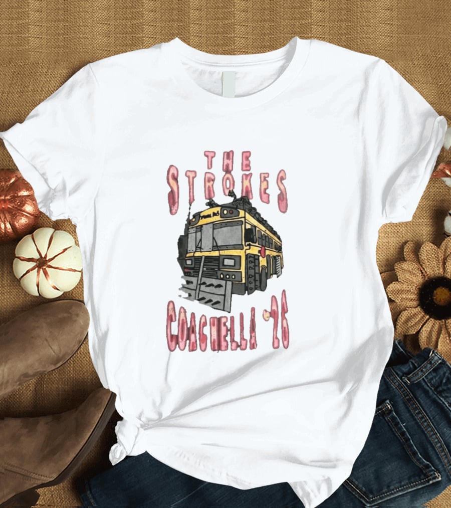 The Strokes Coachella 26 Indio California Bus T-Shirt