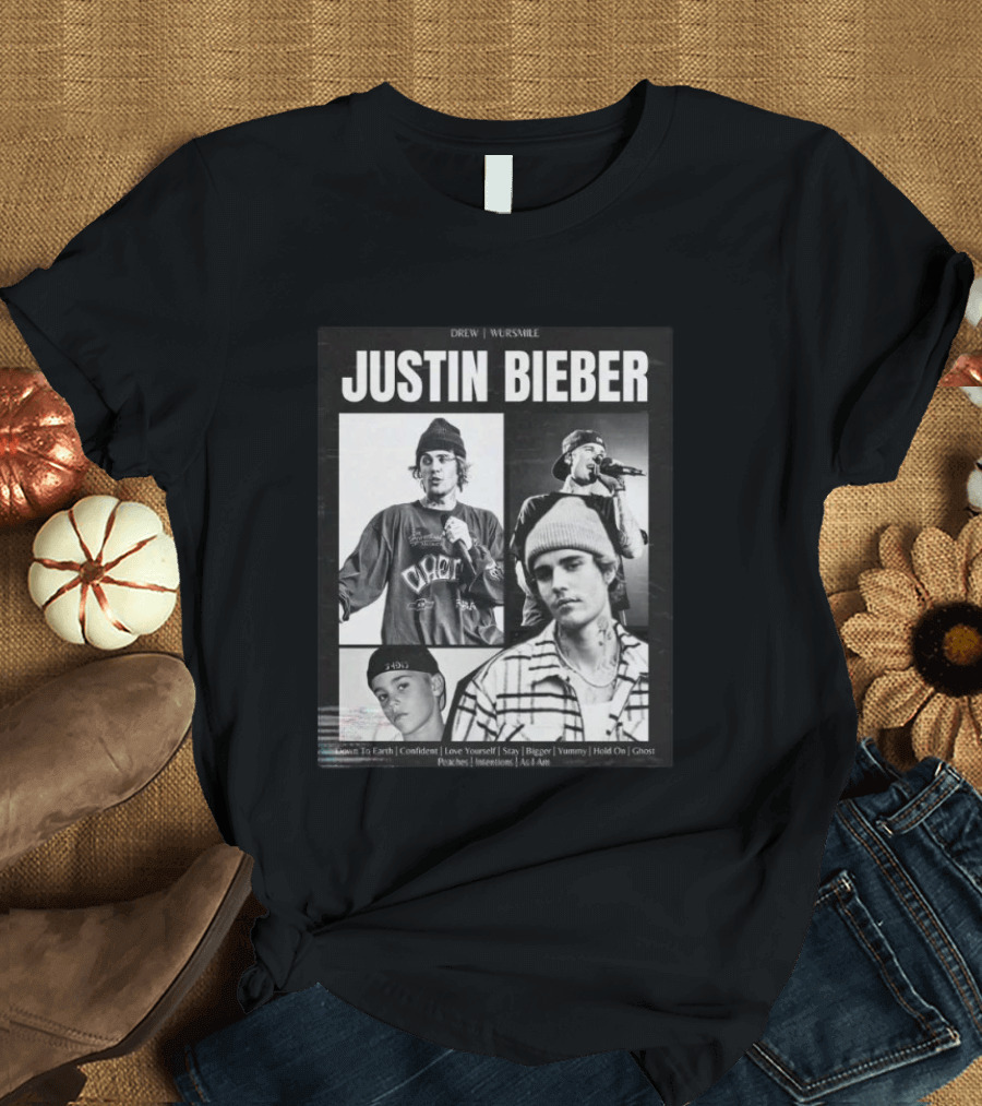 Justin Bieber Drew House Wursweile Greatest Hits Love Yourself Yummy Hold On T-Shirt