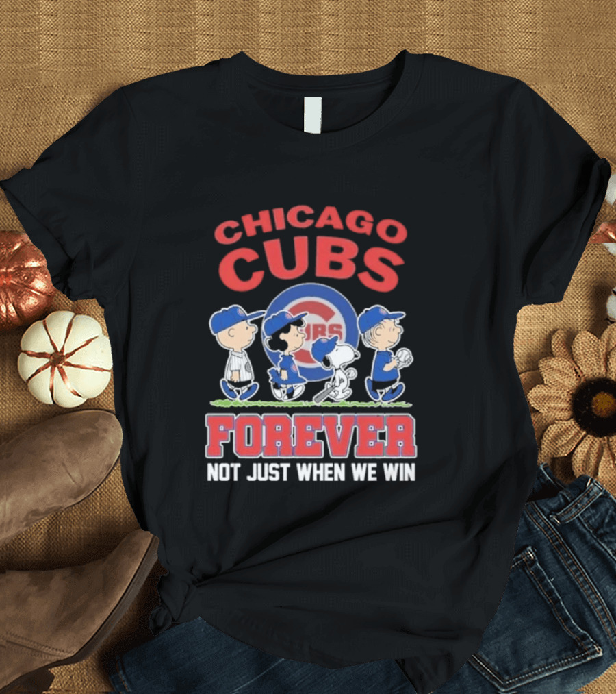 2026 Chicago Cubs Peanuts Abbey Road Forever Not Just When We Win T-Shirt