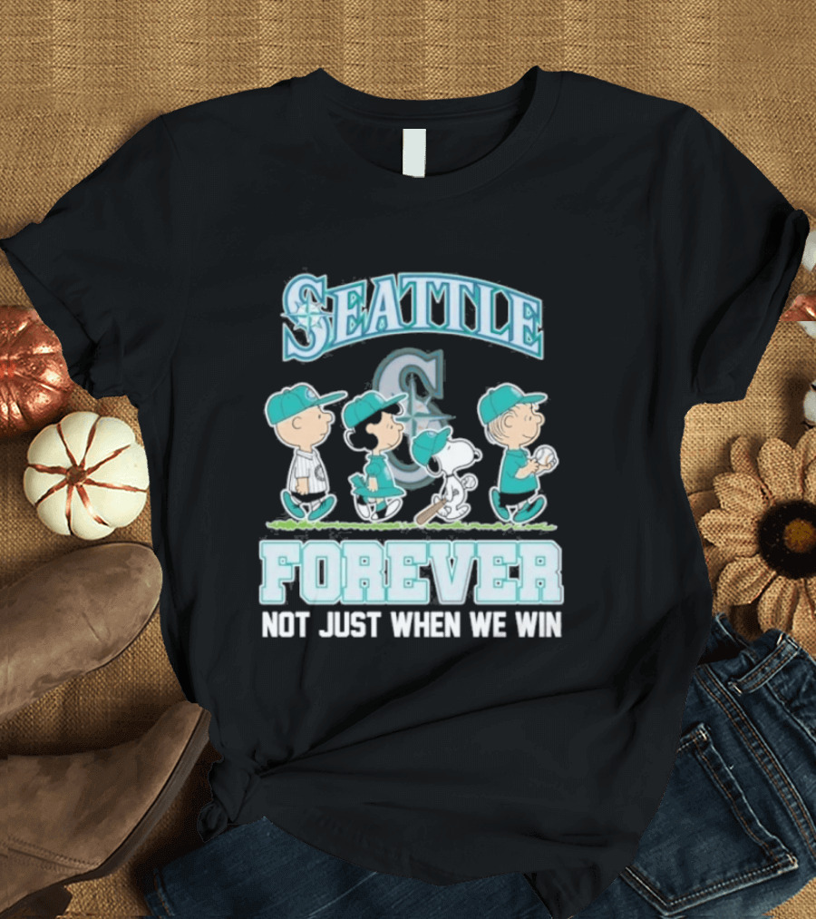 Seattle Peanuts Abbey Road Forever Not Just When We Win 2026 T-Shirt