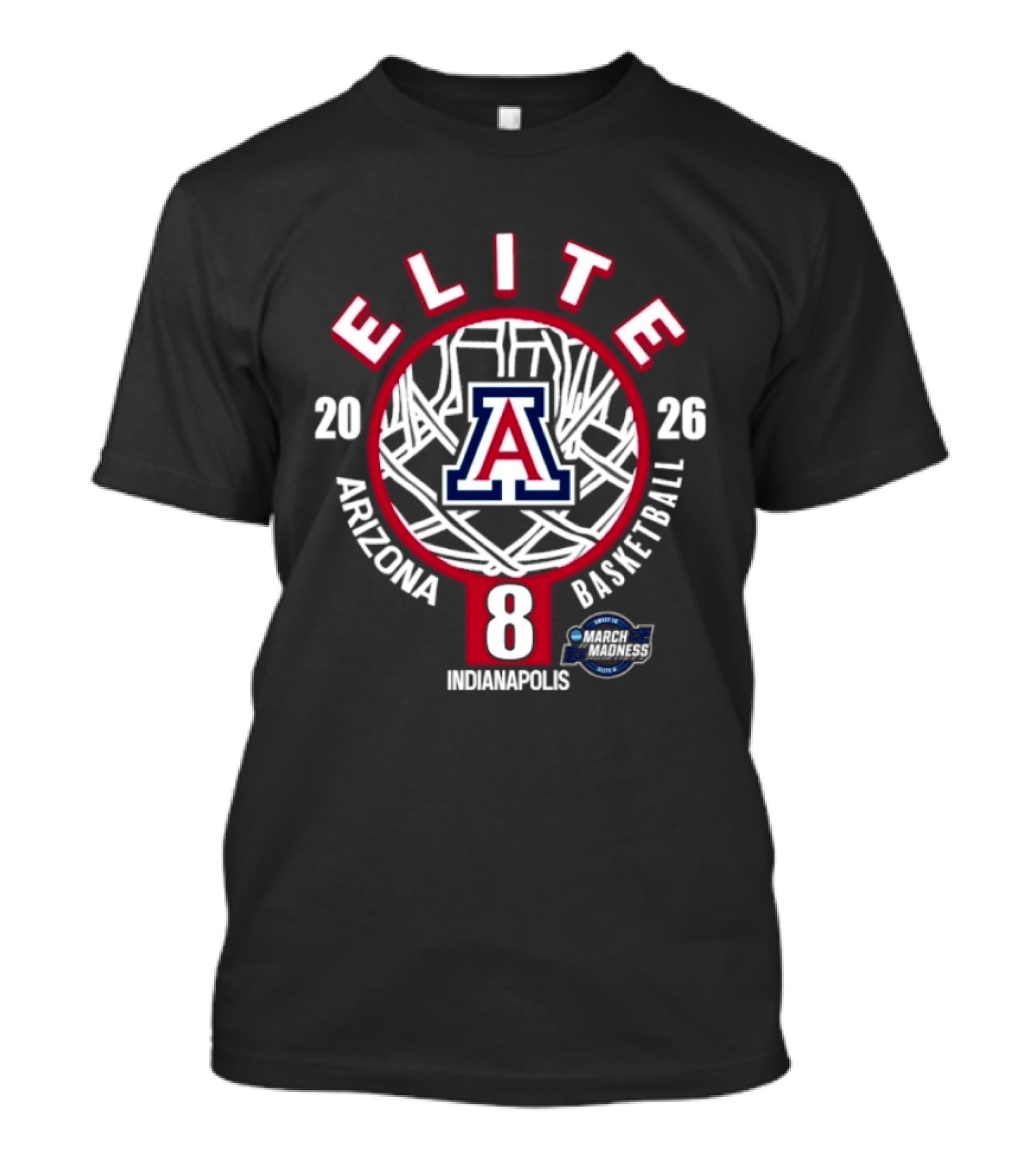 Arizona Wildcats Elite Eight 2026 NCAA Men's Basketball Indianapolis March Madness T-Shirt