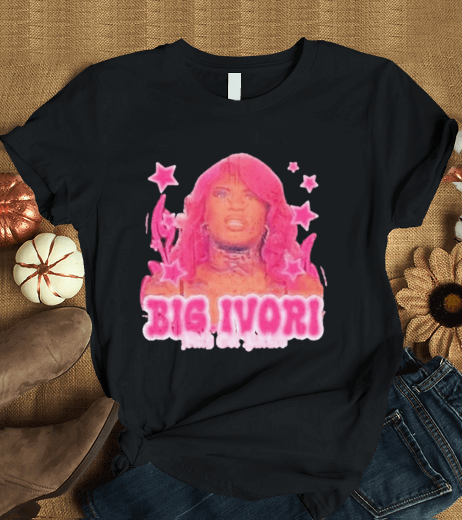 Big Ivori Bitch Got Parked Ivori Minor Stars Retro Pink Aesthetic T-Shirt