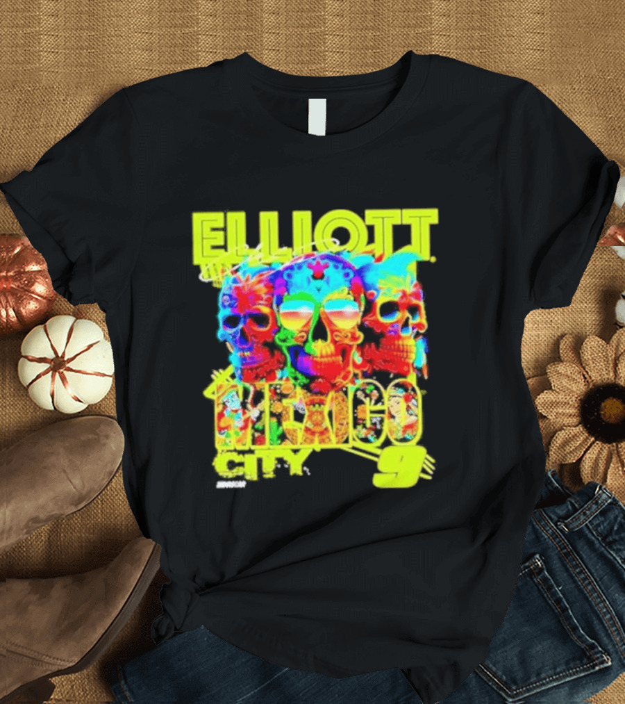 Elliott Mexico City Multicolor Skull T-Shirt