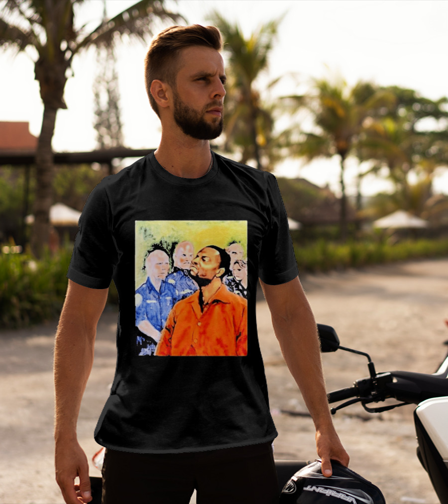 Rodney Hilton Jr Cloutfishing Artwork With Police Officers T-Shirt