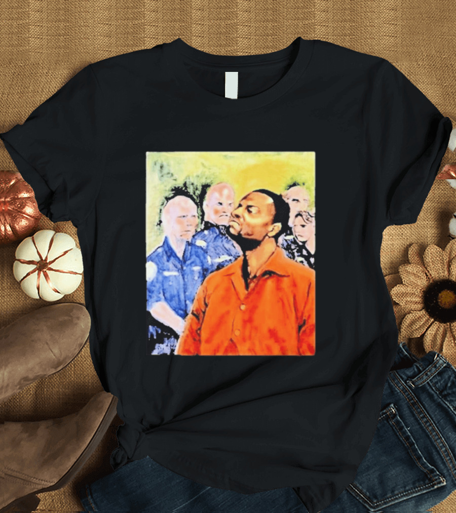 Rodney Hilton Jr Cloutfishing Artwork With Police Officers T-Shirt