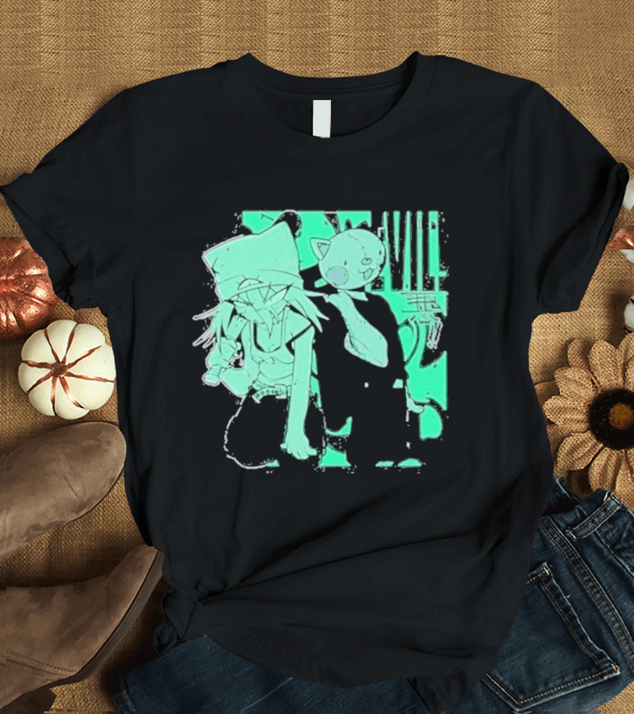 Issbrokie Woke Up In A Bad Mood Glow In The Dark Cat T-Shirt