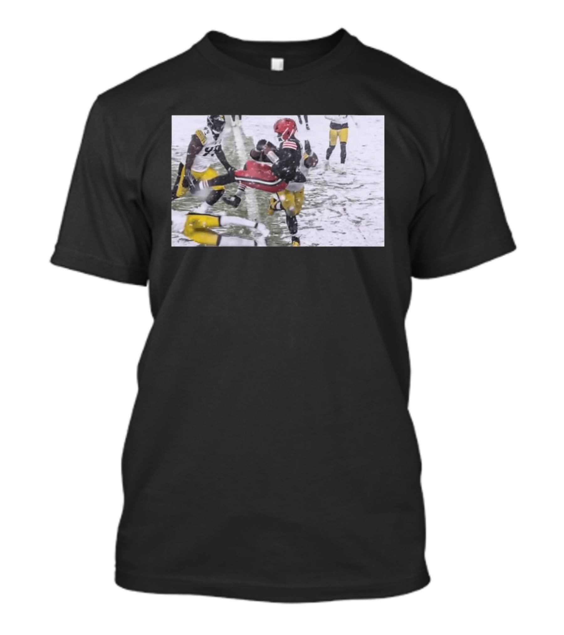 Jameis Winston Cleveland Browns Snow Game Touchdown Action T-Shirt
