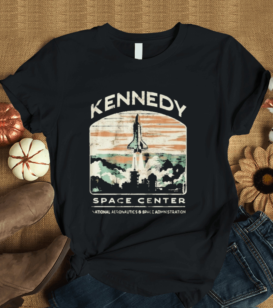 Kennedy Space Center Shuttle Launch NASA Vintage National Aeronautics And Space Administration T-Shirt