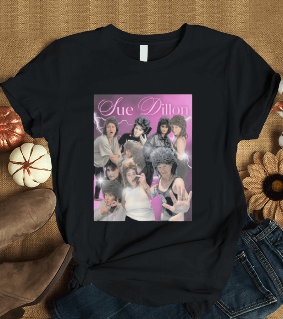 Sue Dillon Collage Vintage Aesthetic 80s Look T-Shirt