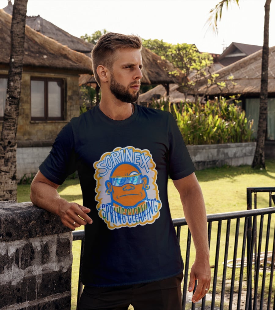 Sorinex Spring Cleaning Blue Orange Bold Character Head T-Shirt