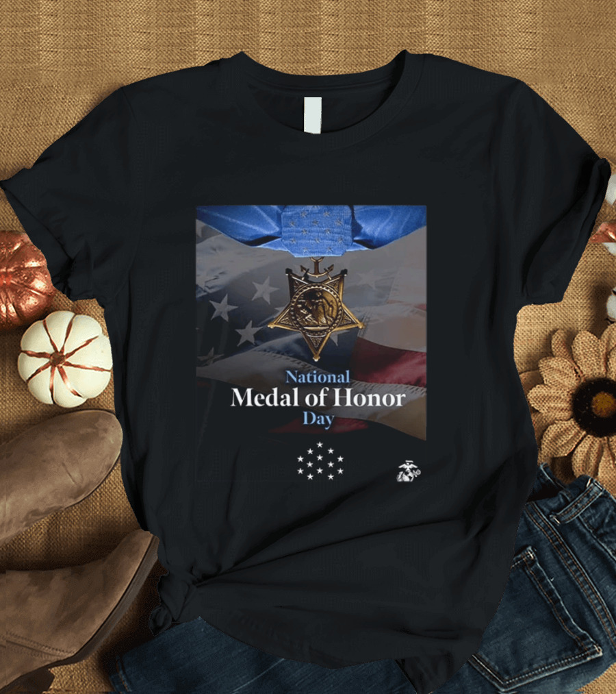 National Medal Of Honor Day U.S. Marine Corps Cpl Abigail Hutcheson T-Shirt