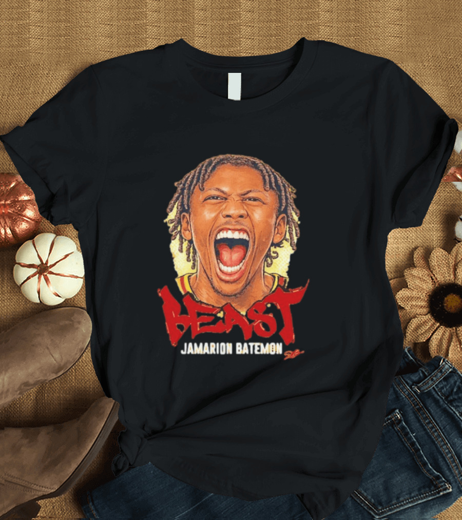 Iowa State Cyclones The Beast Jamarion Batemon Scream Big Head T-Shirt