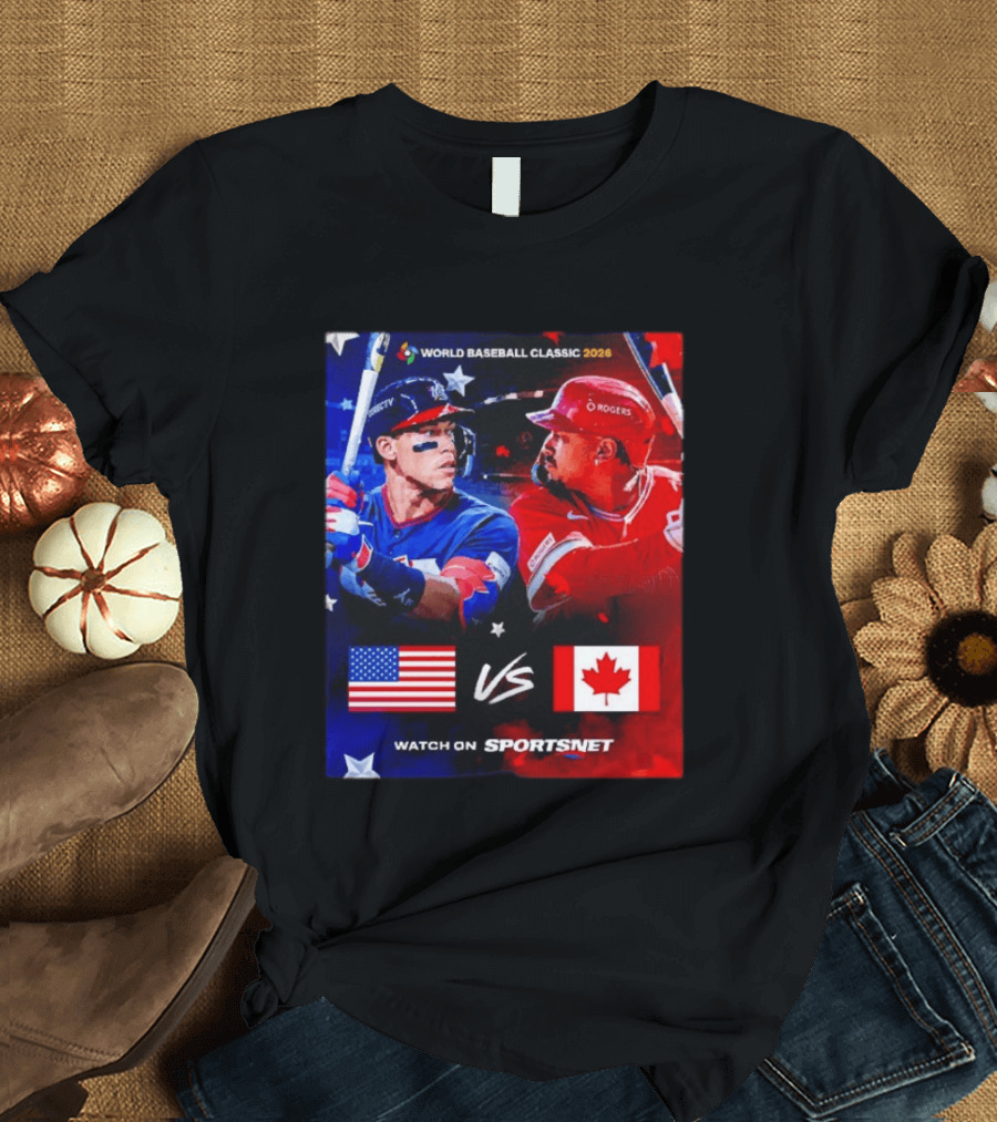 World Baseball Classic 2026 USA Vs Canada Sportsnet Event T-Shirt
