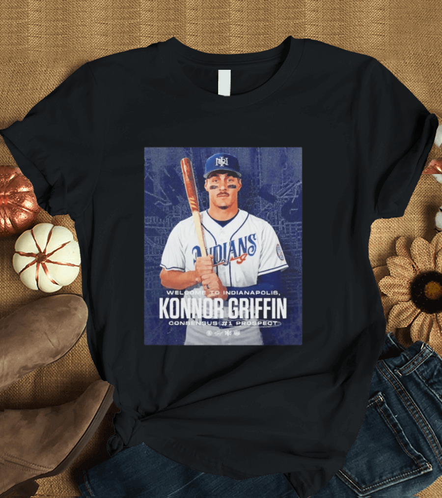 Welcome To Indianapolis Konnor Griffin Consensus #1 Prospect Indians Baseball T-Shirt