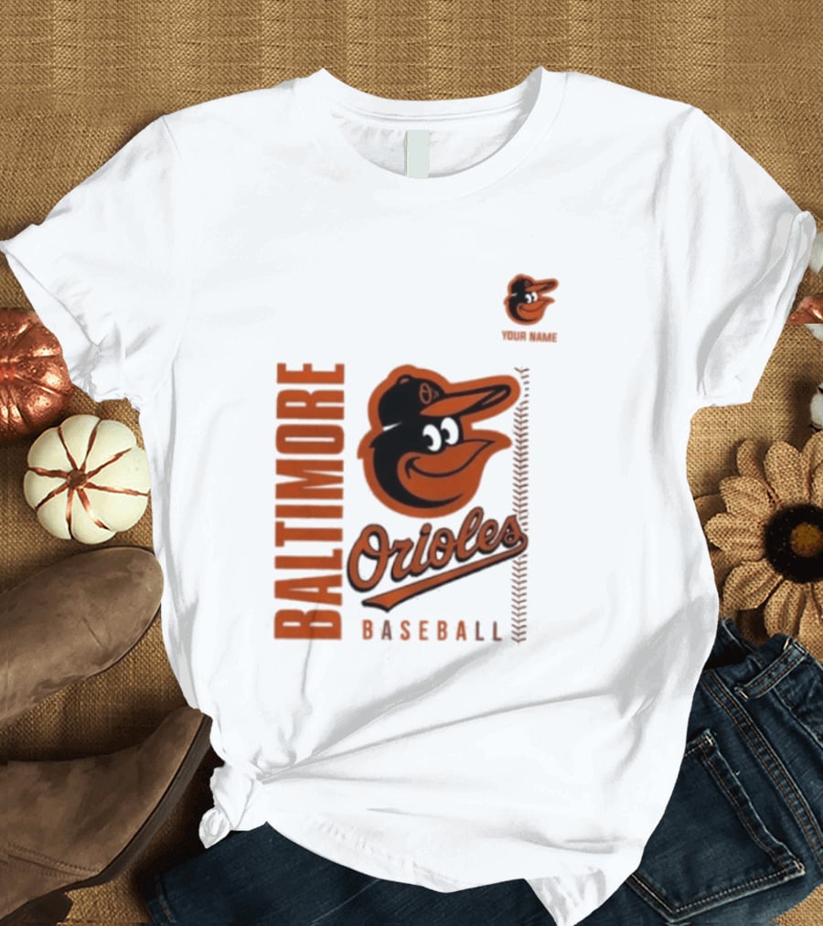 Baltimore Orioles Baseball Team Logo With Mascot Bird T-Shirt
