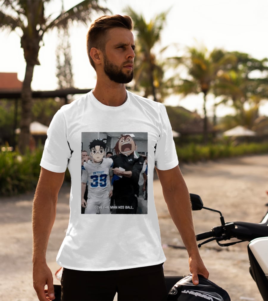 Detroit Lions Anime Give The Man His Ball T-Shirt