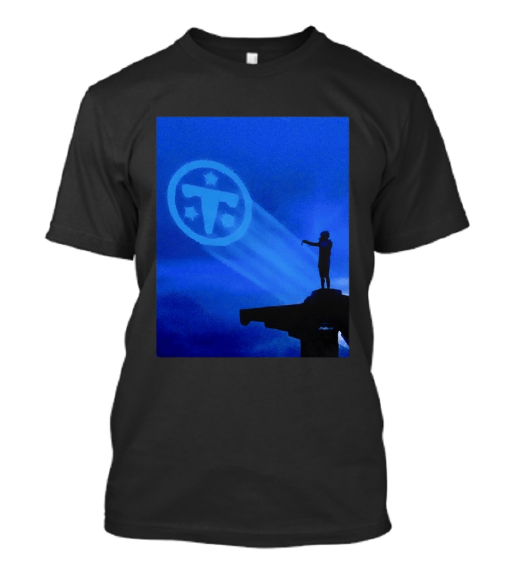 Tennessee Titans Bat Signal Navy Blue Fan Gear T-Shirt