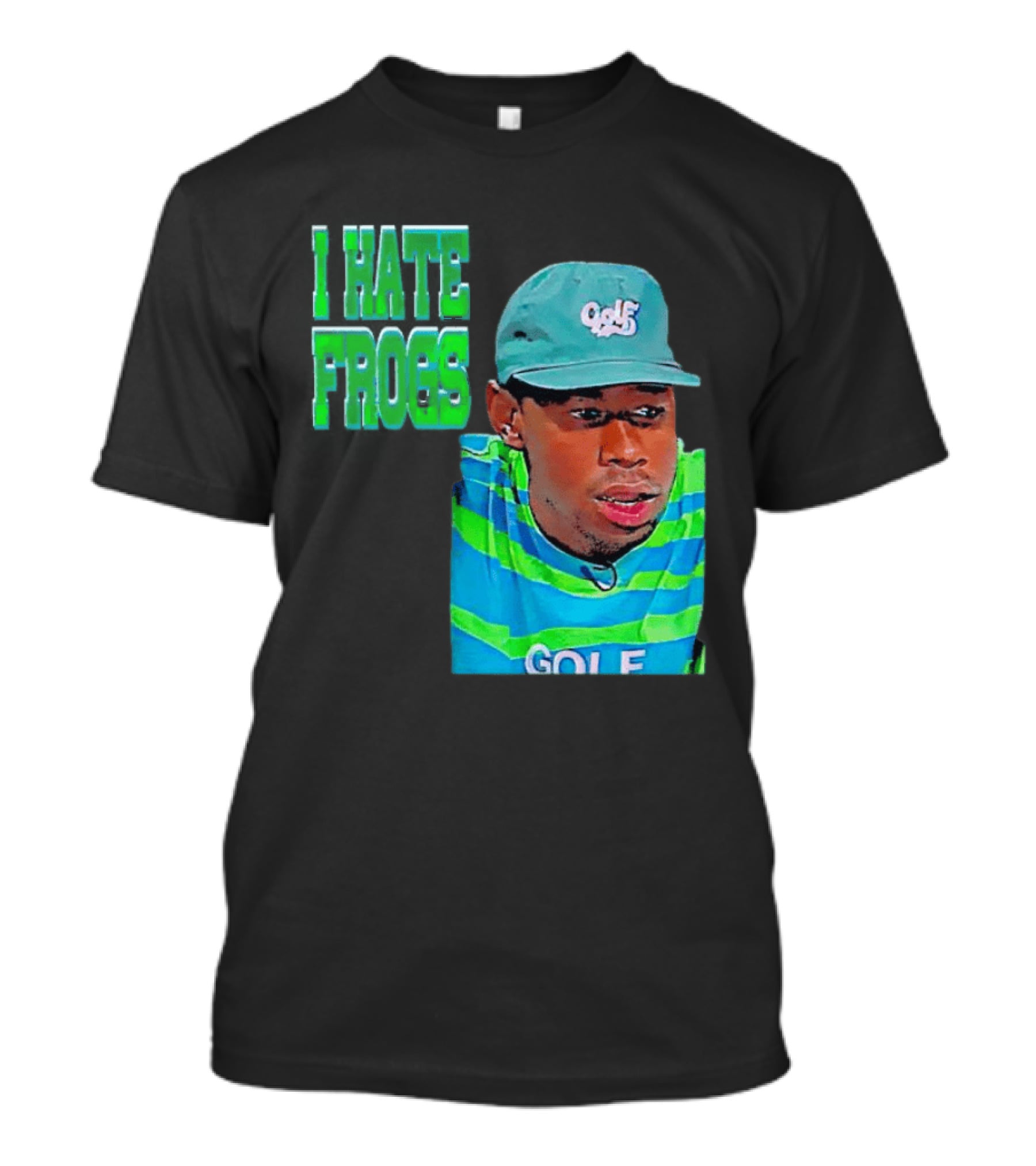 Tyler The Creator I Hate Frogs Meme Golf Hat Striped T-Shirt
