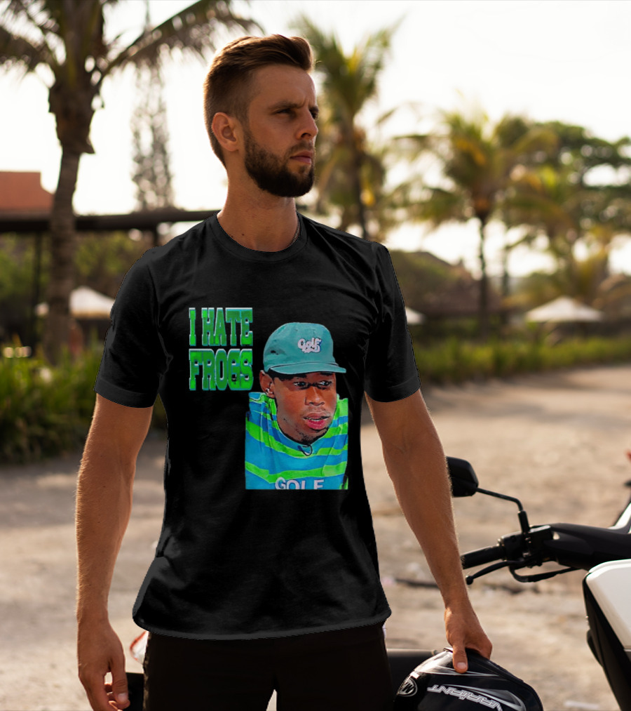 Tyler The Creator I Hate Frogs Meme Golf Hat Striped T-Shirt