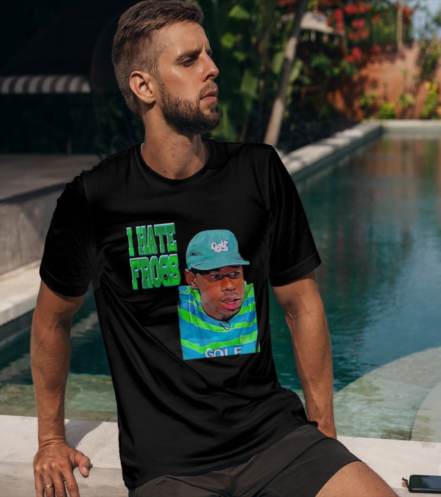 Tyler The Creator I Hate Frogs Meme Golf Hat Striped T-Shirt