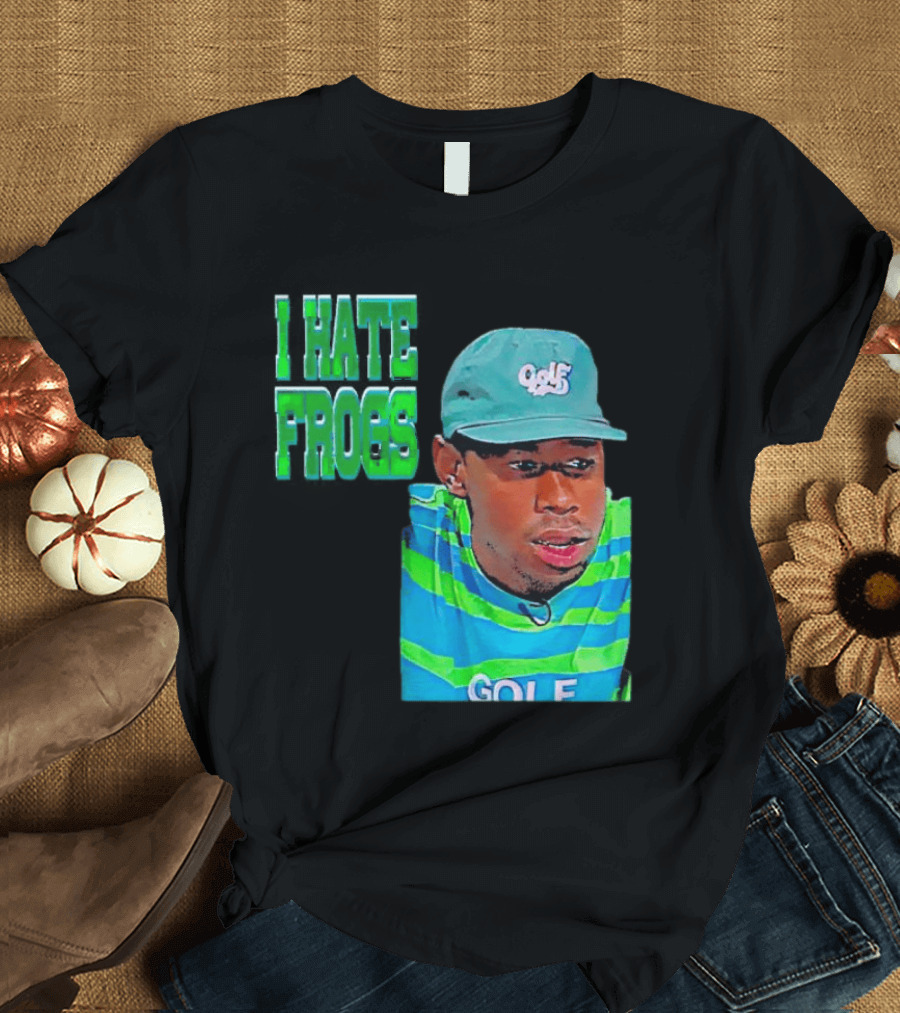 Tyler The Creator I Hate Frogs Meme Golf Hat Striped T-Shirt