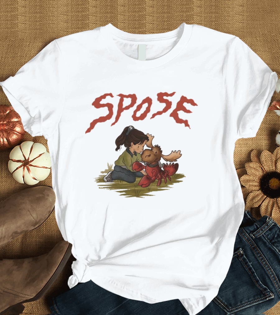 Spose Moose Lobster Ringer Child Petting Hybrid T-Shirt