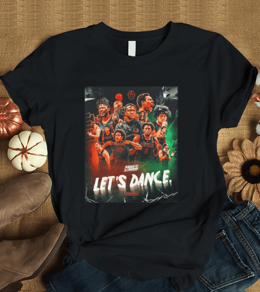 Miami Hurricanes Basketball Let's Dance March Madness Players T-Shirt
