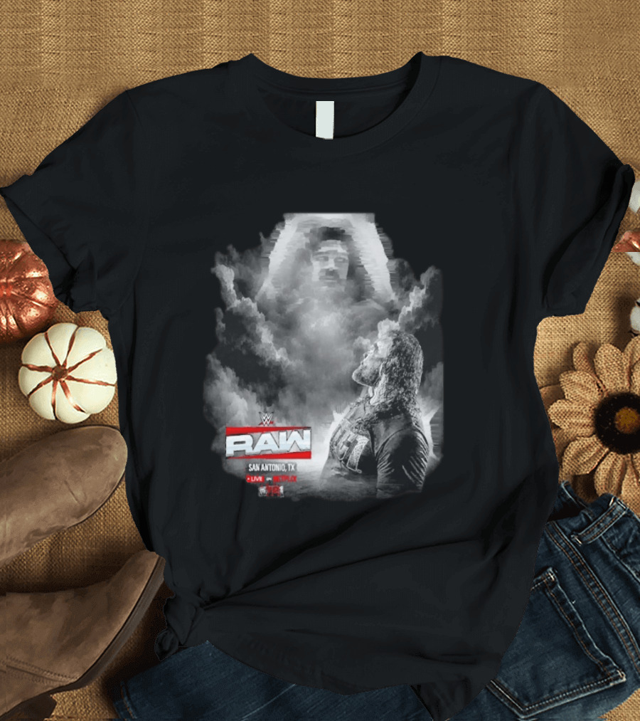 WWE Raw Roman Reigns San Antonio TX Live On USA Network T-Shirt