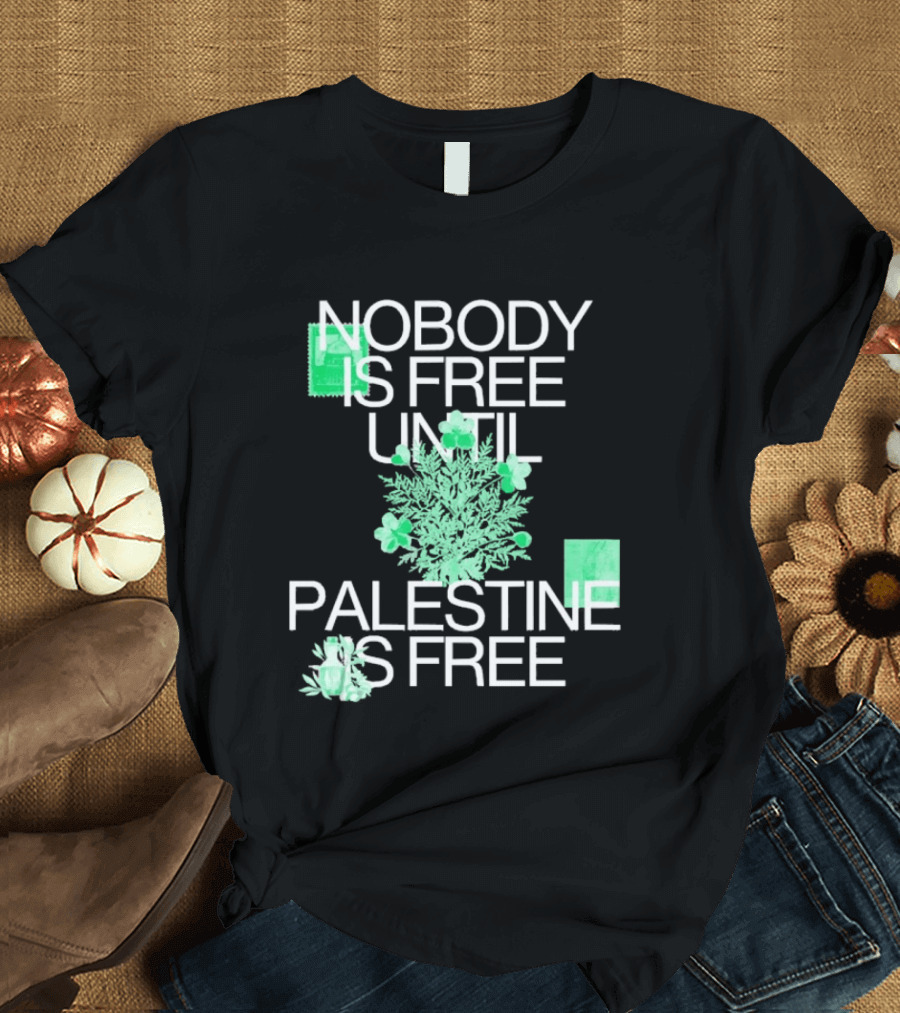 Nobody Is Free Until Palestine Is Free St. Patrick's Day Shamrock T-Shirt