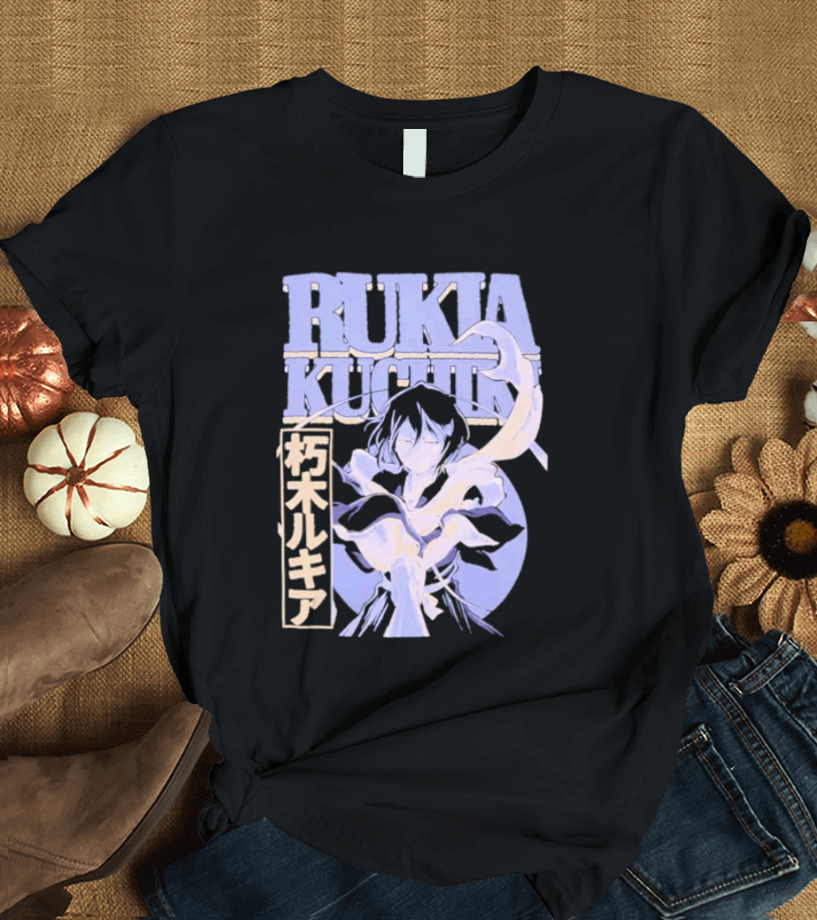 Bleach Rukia Kuchiki Anime Character Illustration Japanese T-Shirt