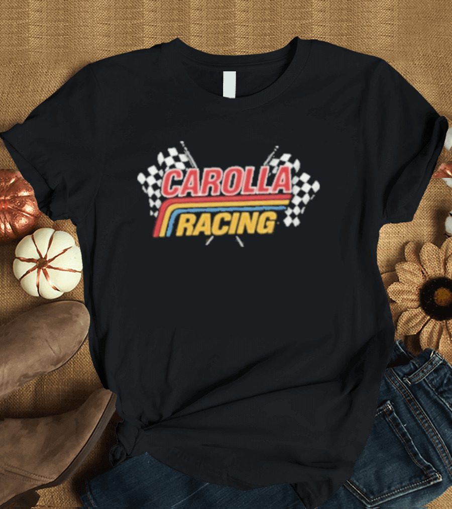 Carolla Racing Checkered Flag Stripes T-Shirt