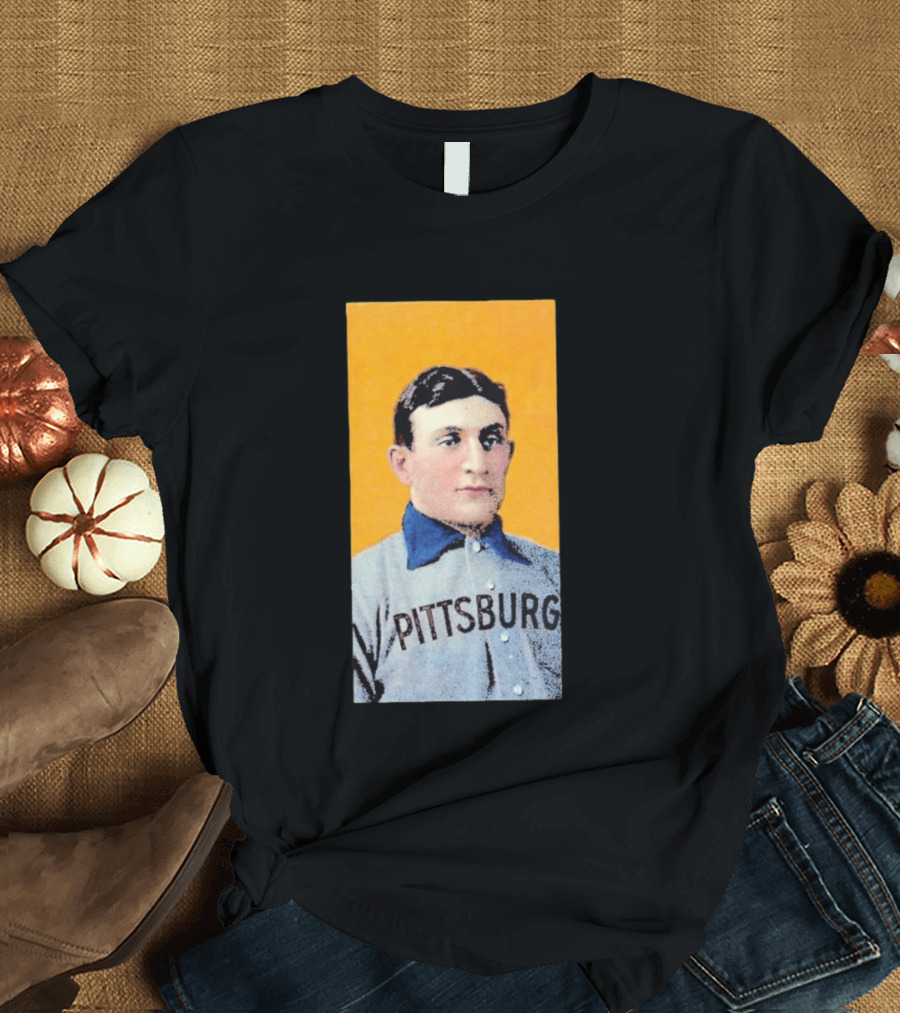 Pittsburgh Vintage Honus Wagner Baseball Player Card T-Shirt