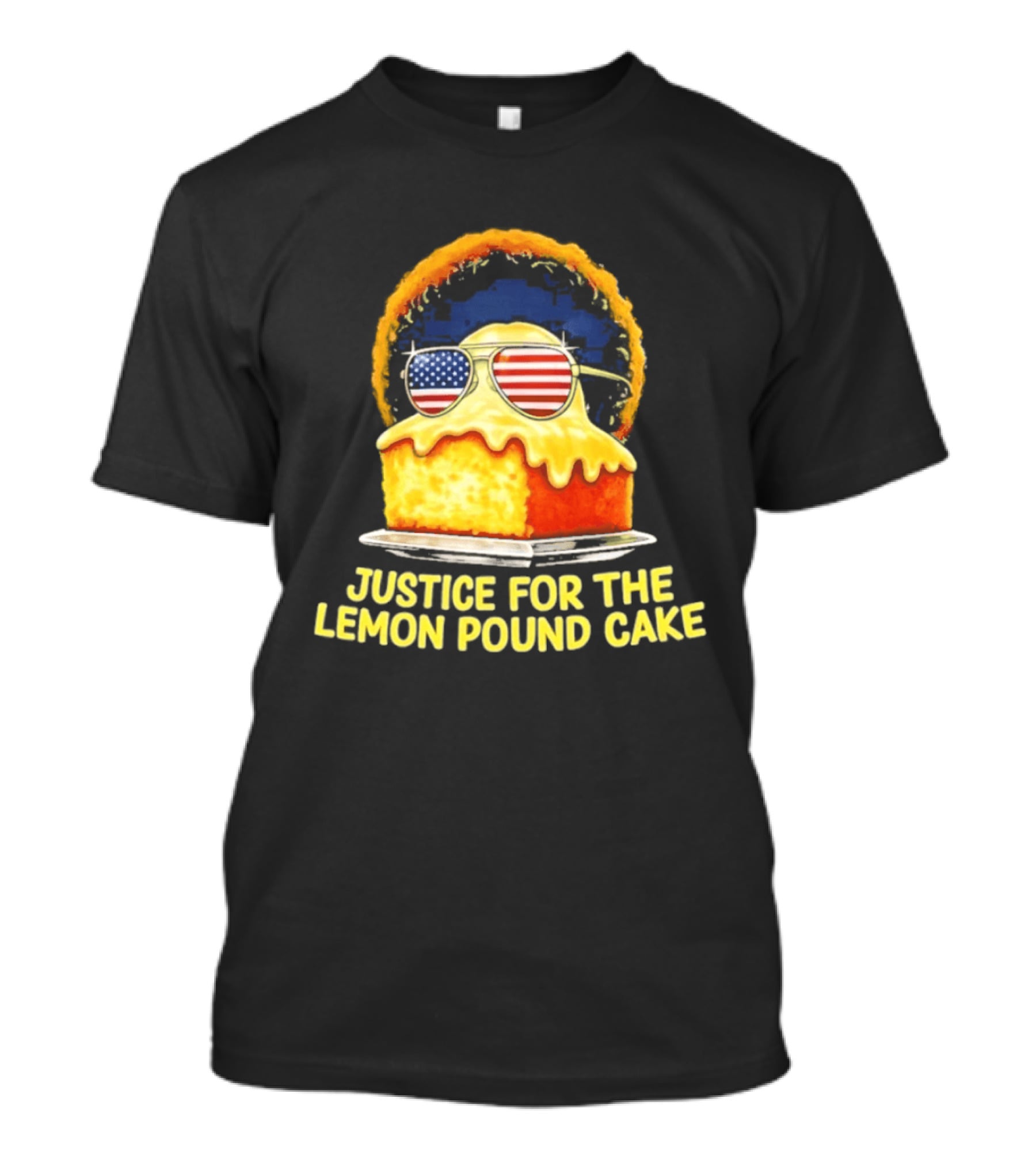 Justice For The Lemon Pound Cake Sunglasses USA Flag T-Shirt