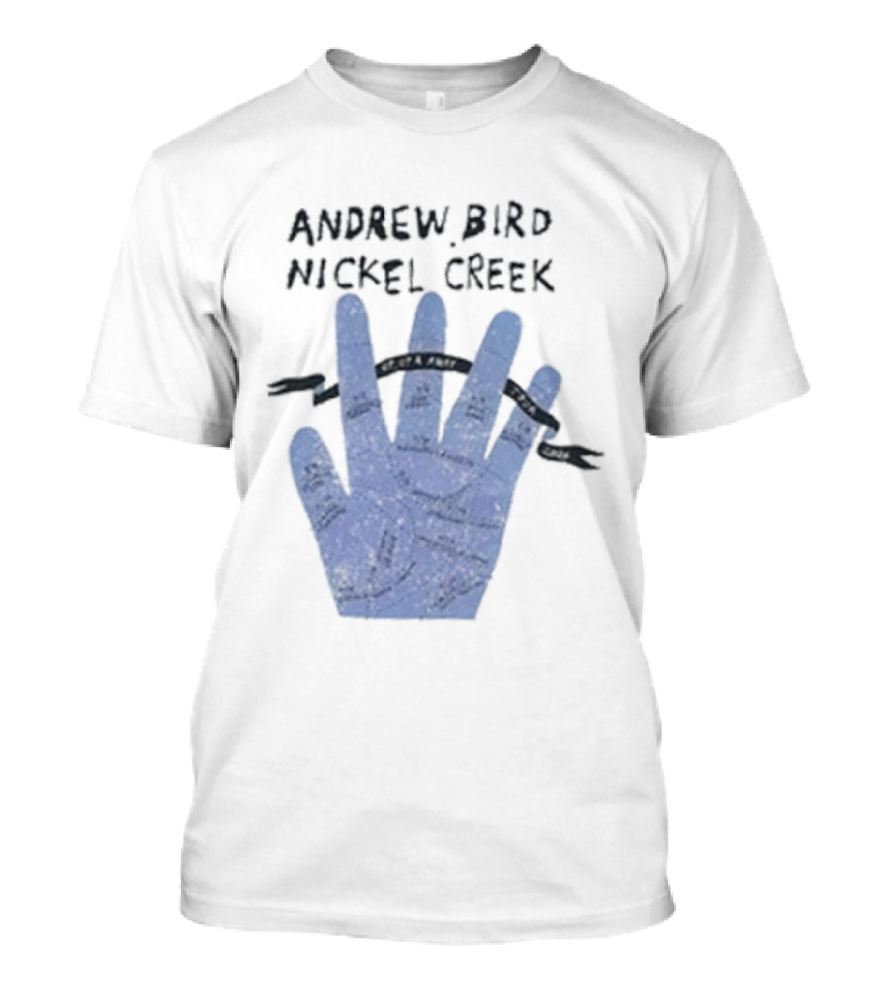 Andrew Bird Nickel Creek Blue Hand Visual T-Shirt