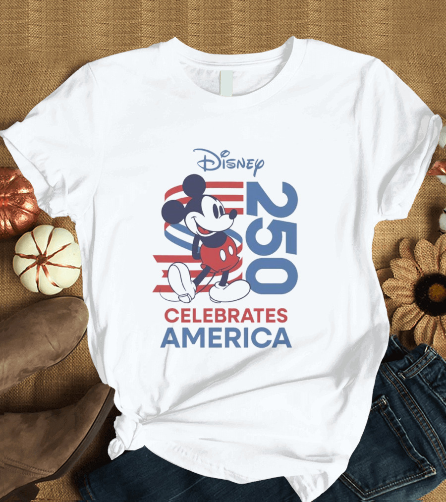 Disney Celebrates America Mickey Mouse 250 USA Patriotic Vibe T-Shirt