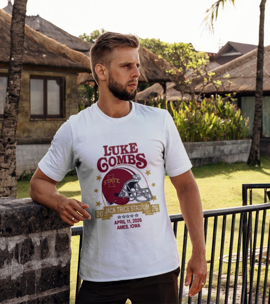 Luke Combs Iowa State Cyclones Football April 11 2023 Ames Iowa T-Shirt