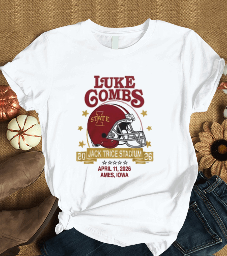 Luke Combs Iowa State Cyclones Football April 11 2023 Ames Iowa T-Shirt