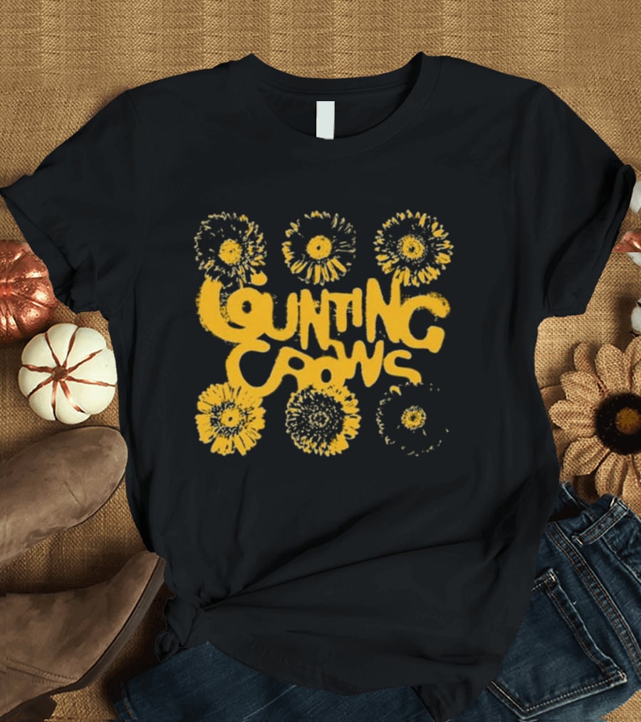 Counting Crows 90's Flower Power Aesthetic T-Shirt