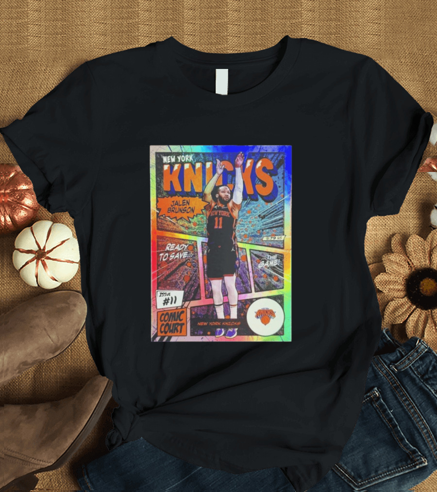 New York Knicks Jalen Brunson Comic Court Issue 11 T-Shirt