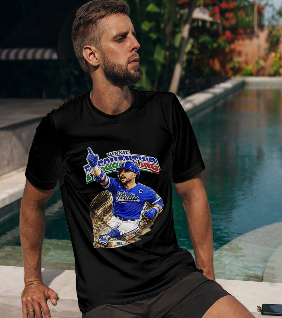 Vinnie Pasquantino Italy Baseball Classic Caricature Italia Jersey Celebration T-Shirt