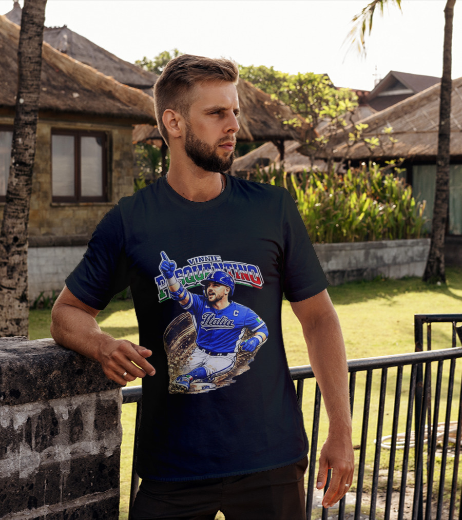 Vinnie Pasquantino Italy Baseball Classic Caricature Italia Jersey Celebration T-Shirt