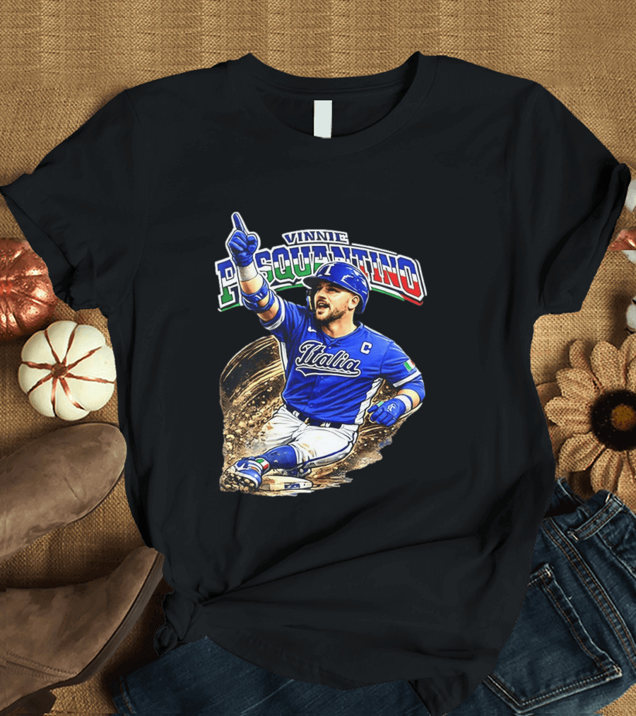 Vinnie Pasquantino Italy Baseball Classic Caricature Italia Jersey Celebration T-Shirt