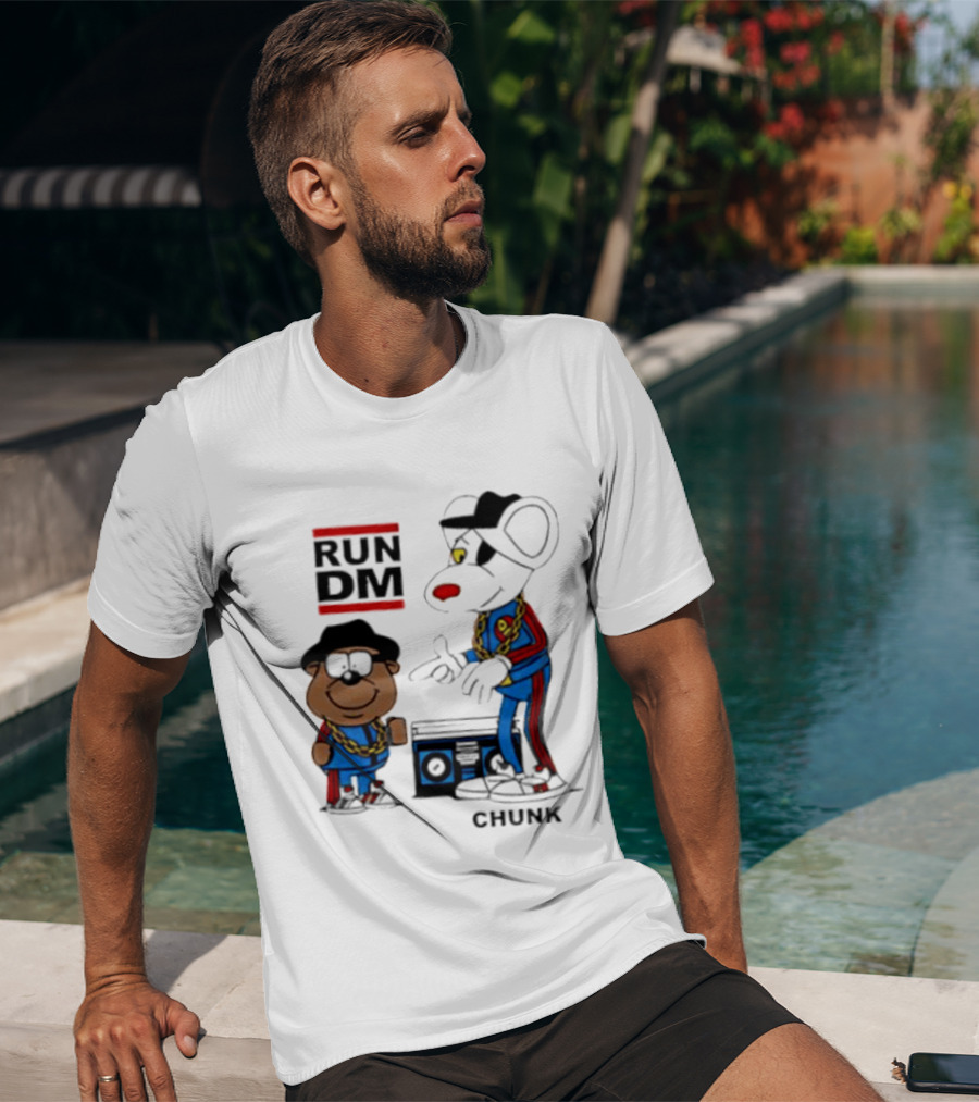RUN DM Danger Mouse Penfold CHUNK With Boombox T-Shirt
