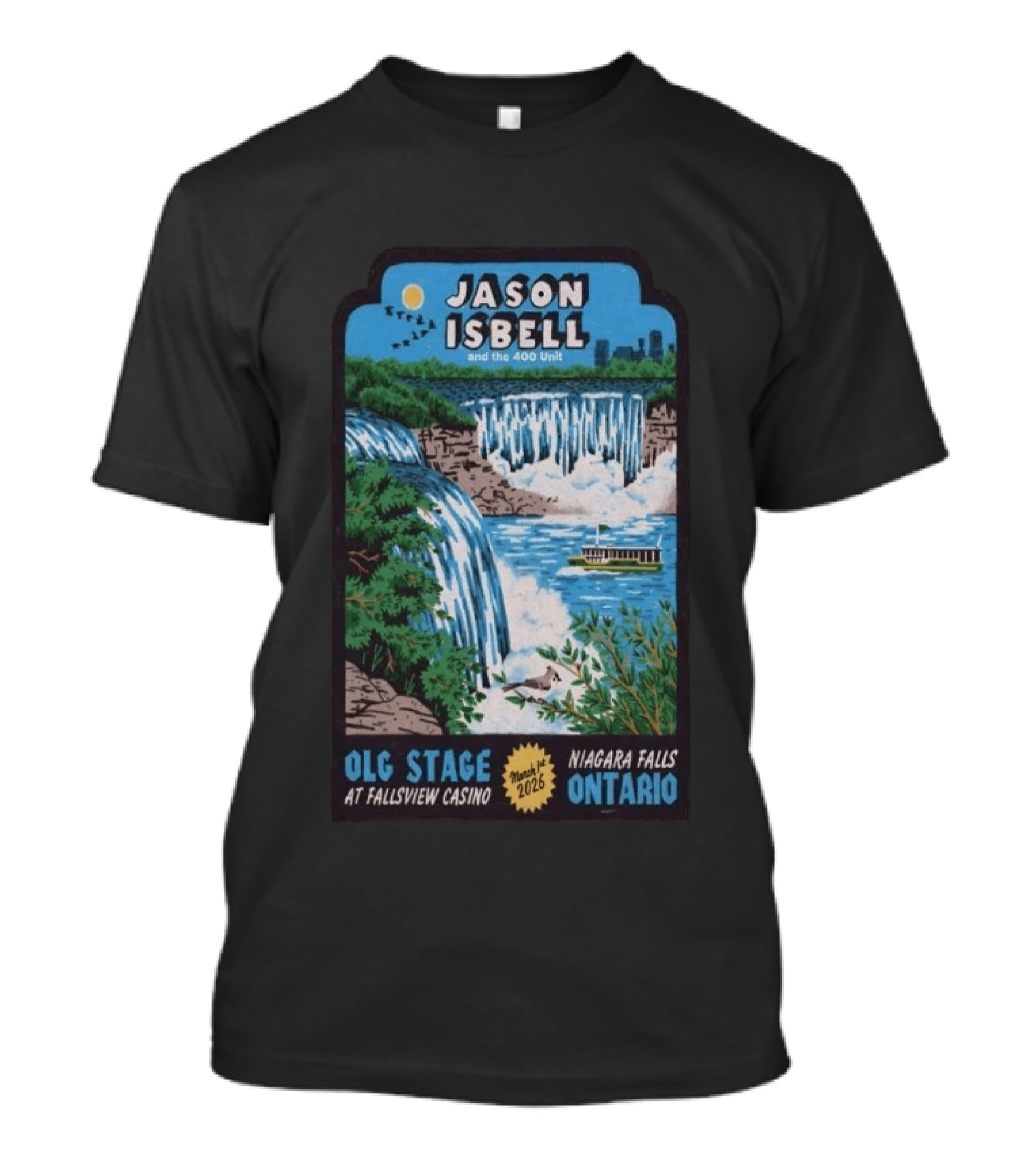 Jason Isbell And The 400 Unit OLG Stage Fallsview Casino Niagara Falls Ontario March 1 2026 T-Shirt