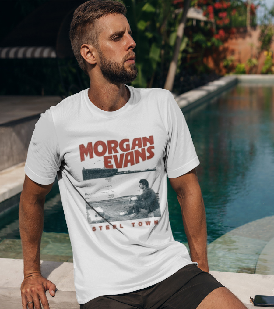 Morgan Evans Steel Town Sunset Silhouette Rowboat T-Shirt