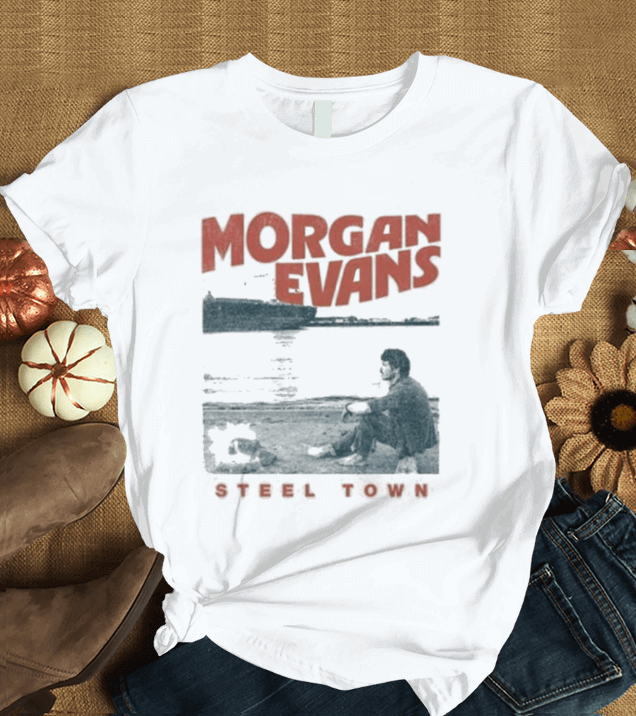 Morgan Evans Steel Town Sunset Silhouette Rowboat T-Shirt