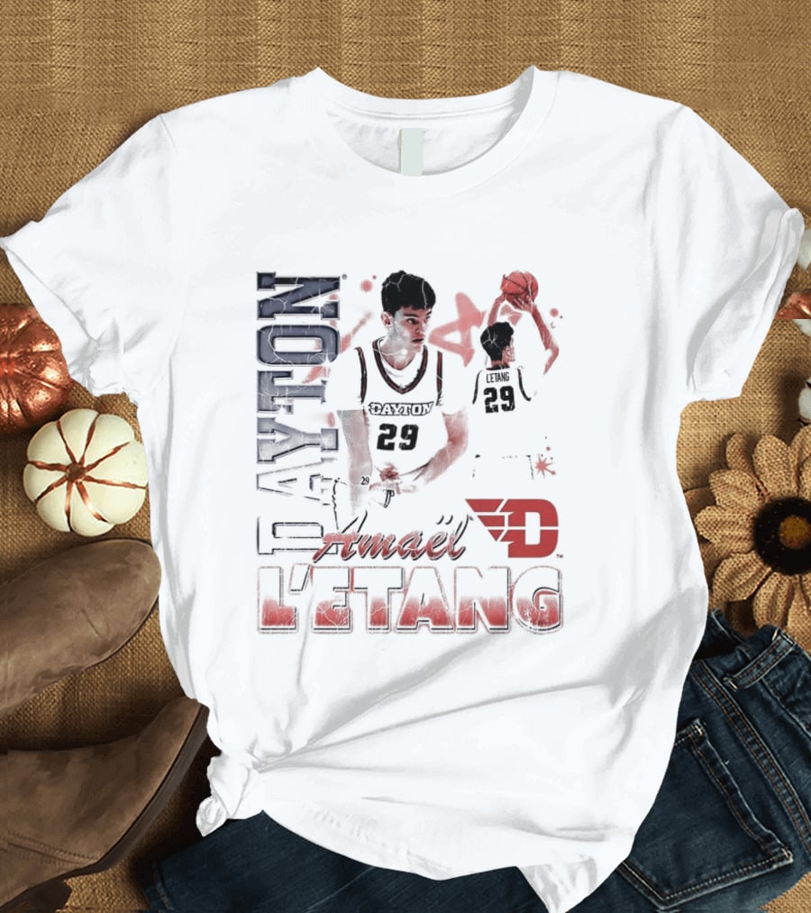 Dayton Flyers Amael L'Etang Basketball Player Number 29 T-Shirt
