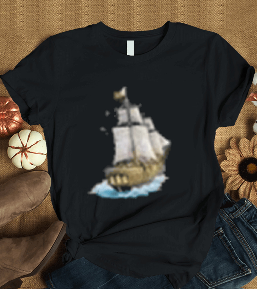 Johnny Blue Skies Dark Clouds Mutiny Midnight Ship Adventure T-Shirt