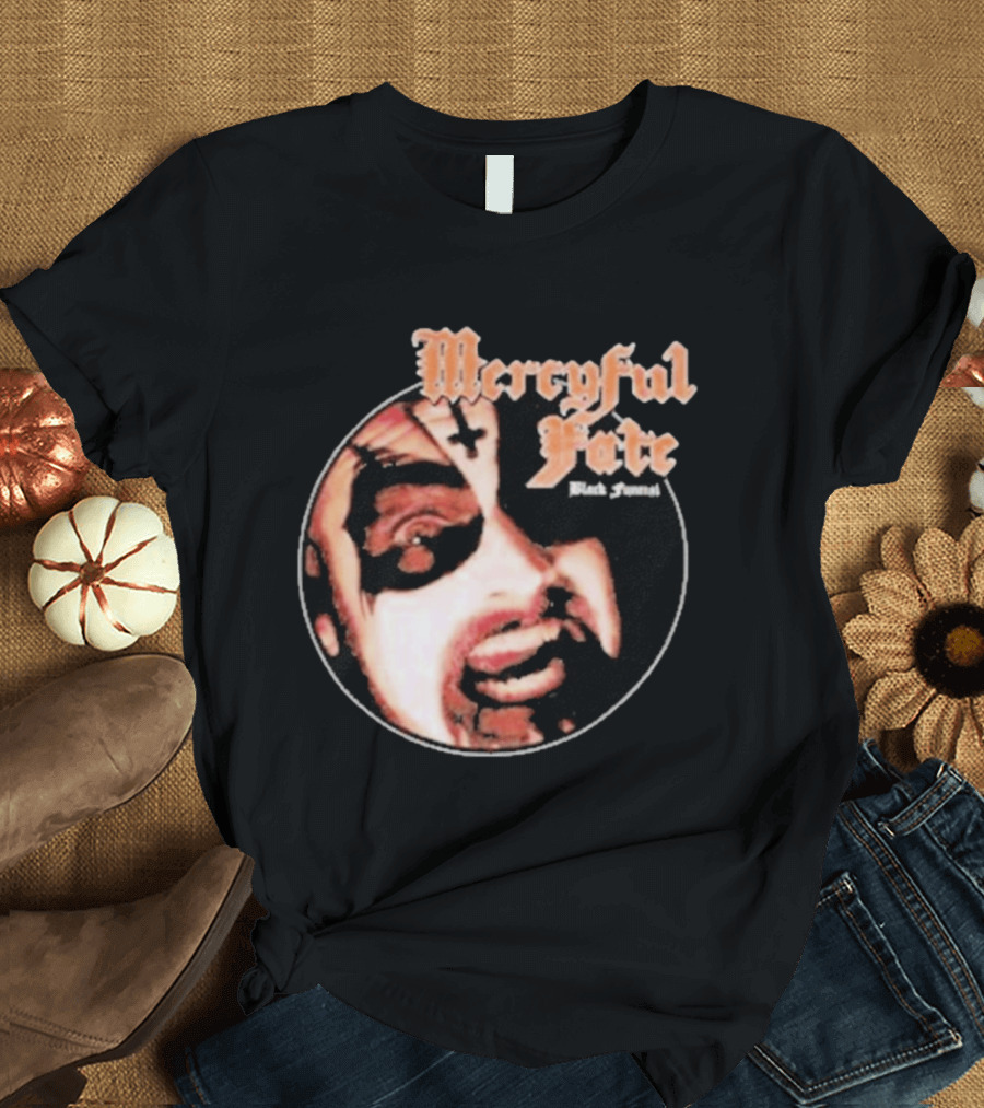 Mercyful Fate Black Funeral Face Paint Circle T-Shirt